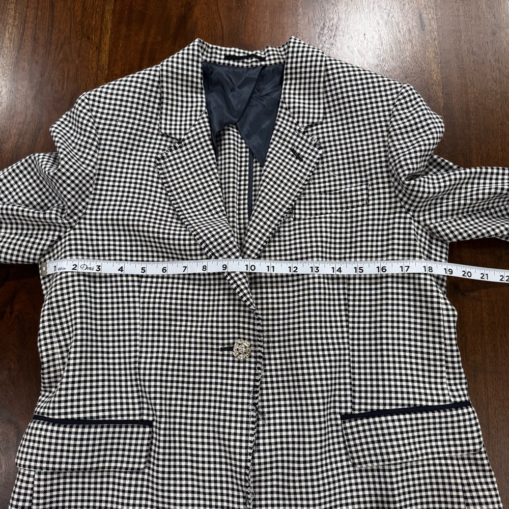 Golden Goose Women's Golden Jacket Blazer Size Large Raw Hem Houndstooth - Picture 11 of 11